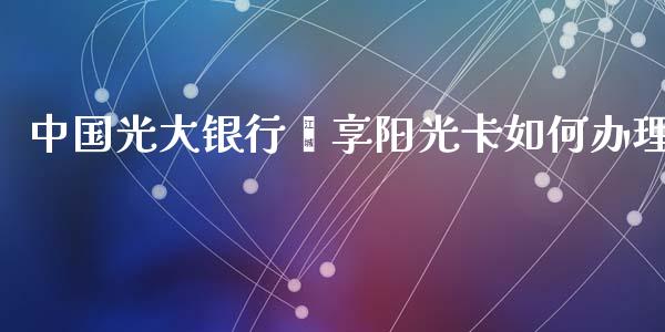 中国光大银行颐享阳光卡如何办理_https://m.15771688.com_道指实时行情_第1张