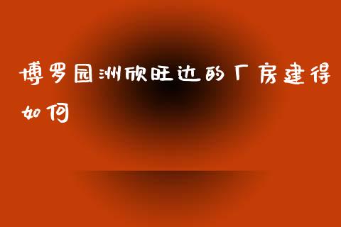 博罗园洲欣旺达的厂房建得如何_https://m.15771688.com_期货开户_第1张