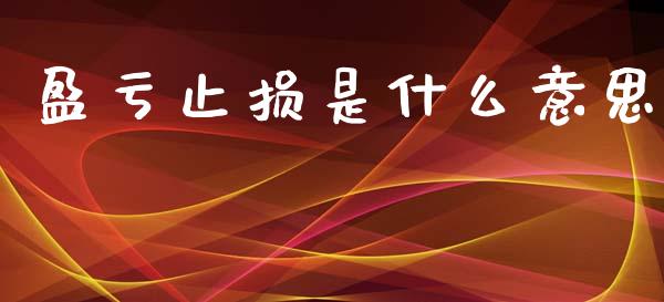 盈亏止损是什么意思_https://m.15771688.com_期货手续费_第1张