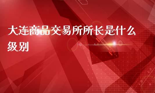 大连商品交易所所长是什么级别_https://m.15771688.com_美国道指_第1张