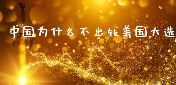 中国为什么不出钱美国大选_https://m.15771688.com_道指实时行情_第1张