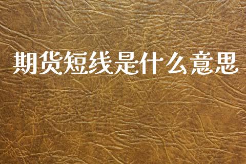 期货短线是什么意思_https://m.15771688.com_期货开户_第1张
