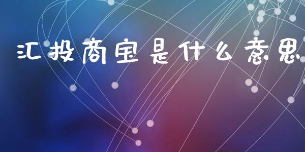 汇投商宝是什么意思_https://m.15771688.com_道指实时行情_第1张