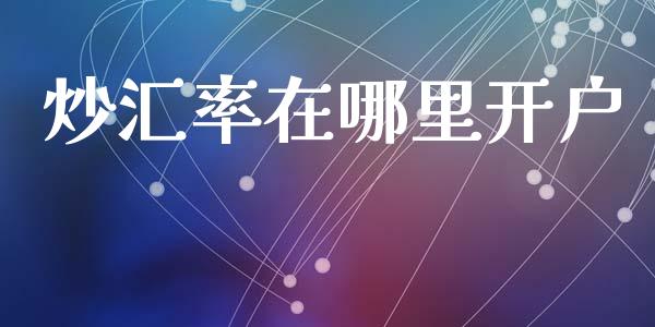 炒汇率在哪里开户_https://m.15771688.com_期货开户_第1张