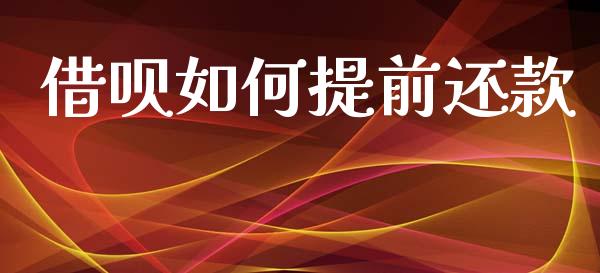 借呗如何提前还款_https://m.15771688.com_期货手续费_第1张
