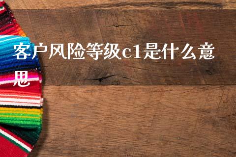 客户风险等级c1是什么意思_https://m.15771688.com_道指实时行情_第1张