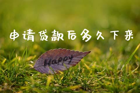 申请贷款后多久下来_https://m.15771688.com_道指实时行情_第1张