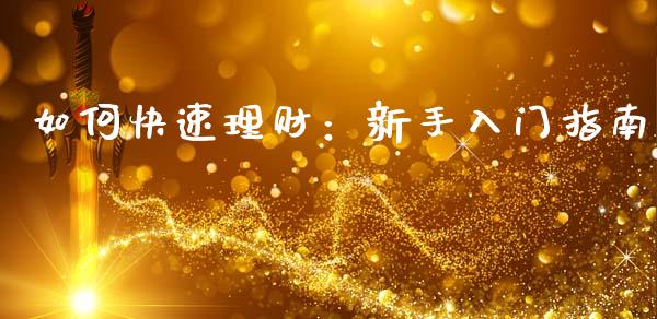 如何快速理财：新手入门指南_https://m.15771688.com_美国道指_第1张
