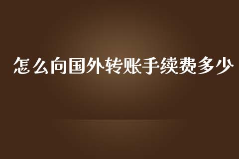 怎么向国外转账手续费多少_https://m.15771688.com_道指实时行情_第1张