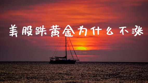 美股跌黄金为什么不涨_https://m.15771688.com_美国道指_第1张