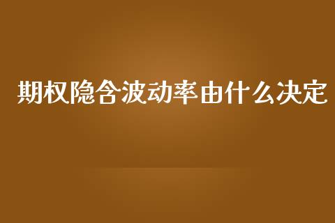 期权隐含波动率由什么决定_https://m.15771688.com_道指实时行情_第1张