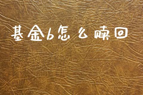 基金b怎么赎回_https://m.15771688.com_道指实时行情_第1张