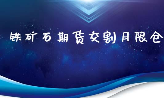 铁矿石期货交割月限仓_https://m.15771688.com_道指实时行情_第1张