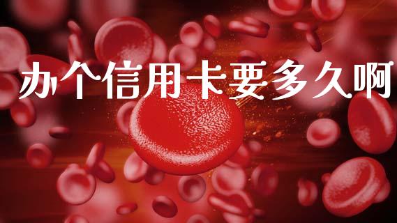 办个信用卡要多久啊_https://m.15771688.com_期货开户_第1张