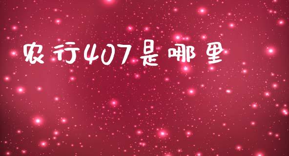 农行407是哪里_https://m.15771688.com_期货开户_第1张
