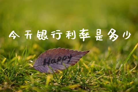 今天银行利率是多少_https://m.15771688.com_期货开户_第1张