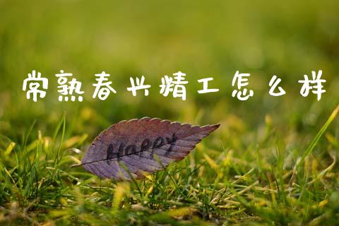 常熟春兴精工怎么样_https://m.15771688.com_期货开户_第1张