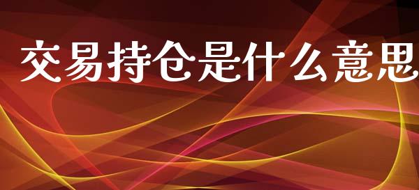 交易持仓是什么意思_https://m.15771688.com_期货开户_第1张