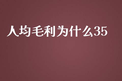 人均毛利为什么35_https://m.15771688.com_期货手续费_第1张