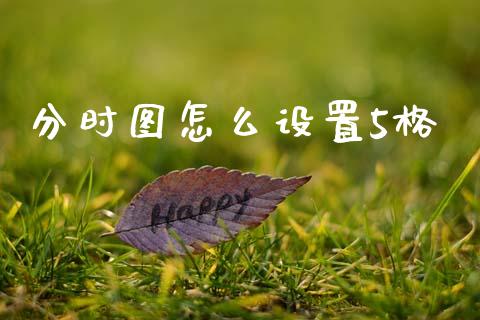分时图怎么设置5格_https://m.15771688.com_期货开户_第1张