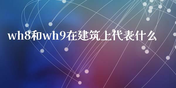 wh8和wh9在建筑上代表什么_https://m.15771688.com_期货手续费_第1张