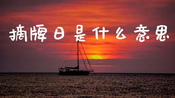 摘牌日是什么意思_https://m.15771688.com_期货开户_第1张
