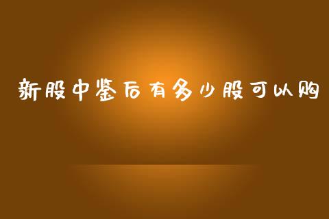 新股中鉴后有多少股可以购_https://m.15771688.com_美国道指_第1张