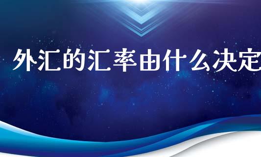 外汇的汇率由什么决定_https://m.15771688.com_道指实时行情_第1张