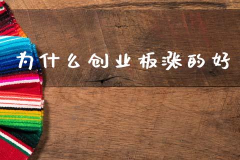为什么创业板涨的好_https://m.15771688.com_期货手续费_第1张