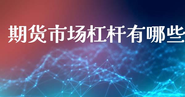 期货市场杠杆有哪些_https://m.15771688.com_美国道指_第1张