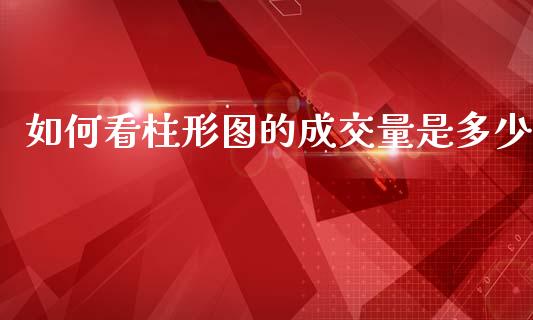 如何看柱形图的成交量是多少_https://m.15771688.com_美国道指_第1张