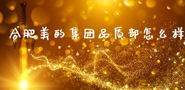 合肥美的集团品质部怎么样_https://m.15771688.com_期货开户_第1张