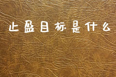 止盈目标是什么_https://m.15771688.com_美国道指_第1张