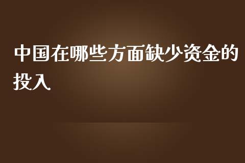 中国在哪些方面缺少资金的投入_https://m.15771688.com_期货开户_第1张