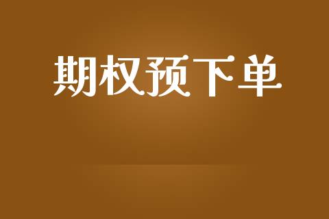 期权预下单_https://m.15771688.com_美国道指_第1张
