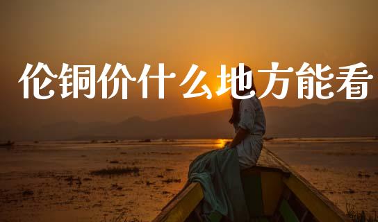 伦铜价什么地方能看_https://m.15771688.com_期货开户_第1张