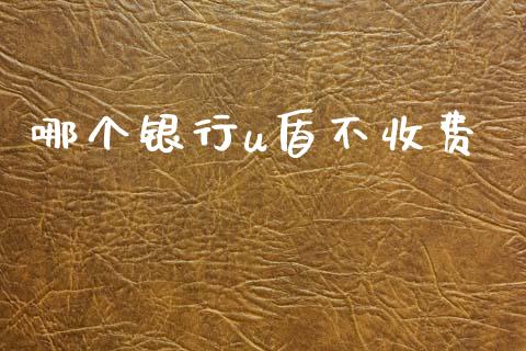 哪个银行u盾不收费_https://m.15771688.com_期货手续费_第1张