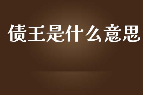 债王是什么意思_https://m.15771688.com_期货手续费_第1张
