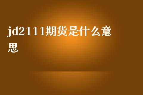 jd2111期货是什么意思_https://m.15771688.com_美国道指_第1张