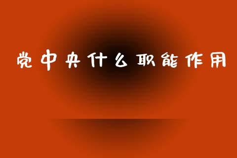 党中央什么职能作用_https://m.15771688.com_美国道指_第1张