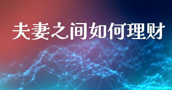 夫妻之间如何理财_https://m.15771688.com_道指实时行情_第1张