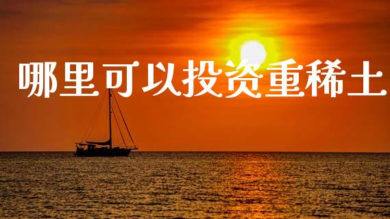哪里可以投资重稀土_https://m.15771688.com_美国道指_第1张