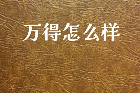 万得怎么样_https://m.15771688.com_期货手续费_第1张