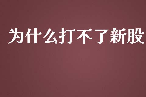 为什么打不了新股_https://m.15771688.com_期货开户_第1张