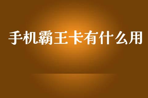 手机霸王卡有什么用_https://m.15771688.com_道指实时行情_第1张