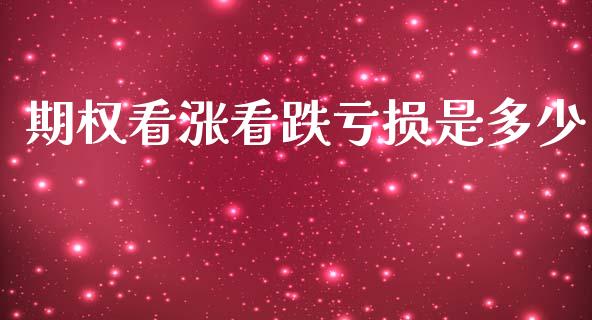 期权看涨看跌亏损是多少_https://m.15771688.com_美国道指_第1张