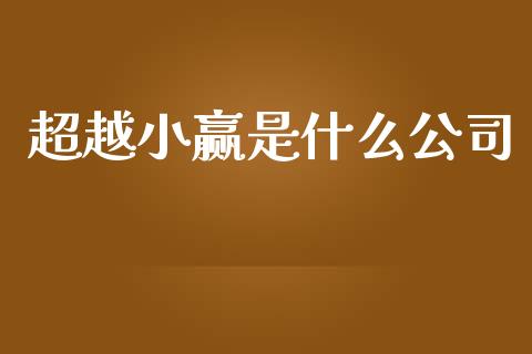 超越小赢是什么公司_https://m.15771688.com_期货开户_第1张