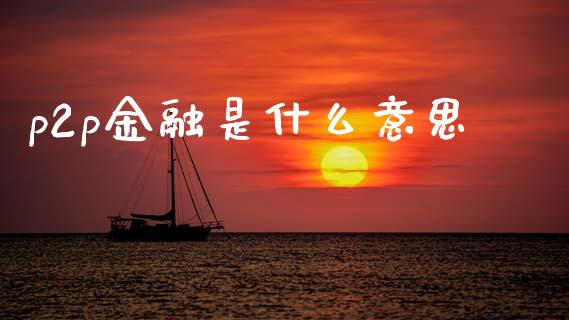 p2p金融是什么意思_https://m.15771688.com_期货手续费_第1张