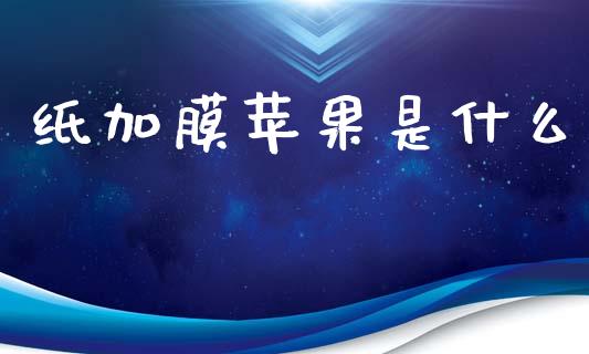纸加膜苹果是什么_https://m.15771688.com_道指实时行情_第1张