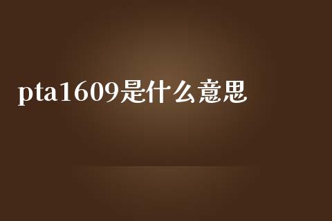 pta1609是什么意思_https://m.15771688.com_美国道指_第1张